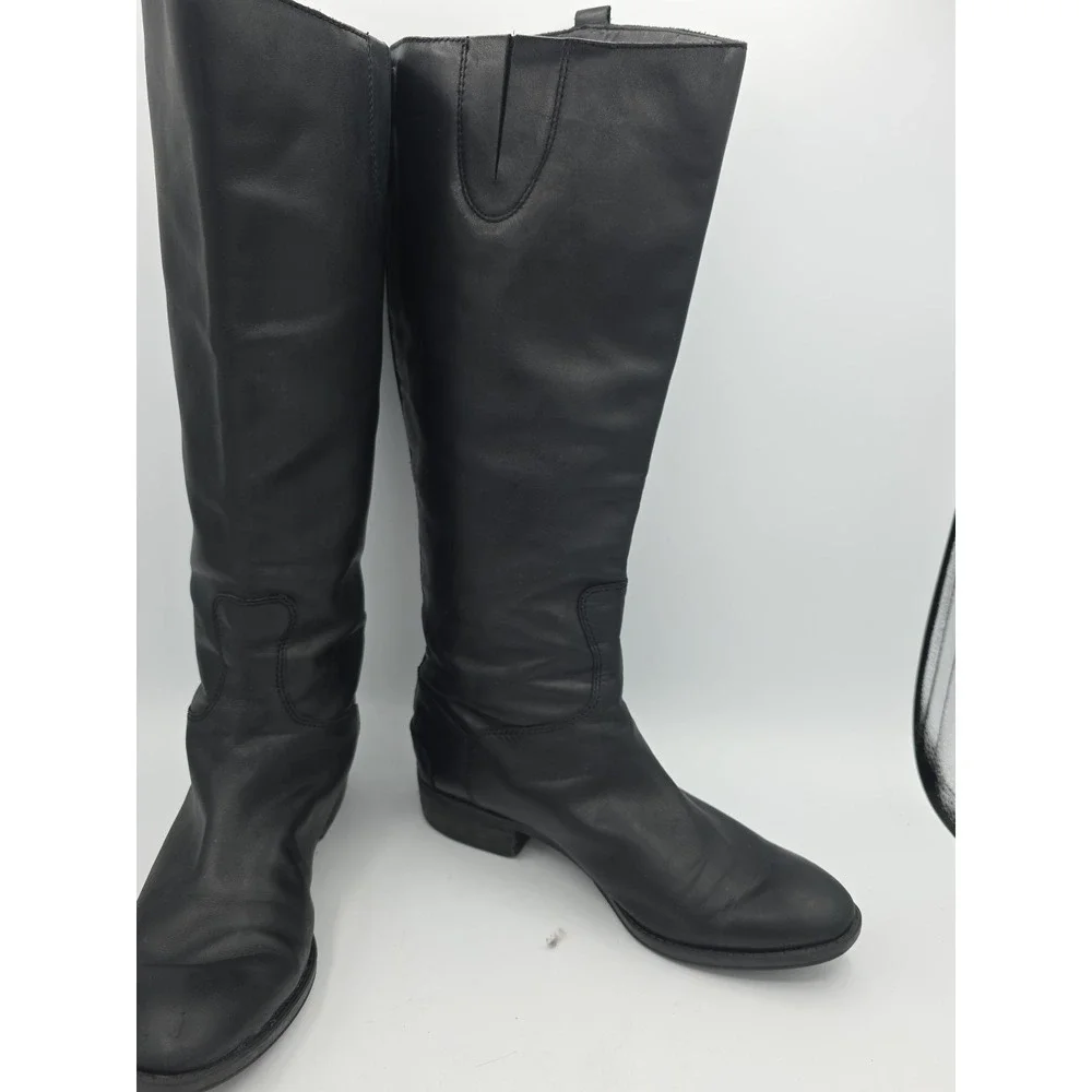 Sam Edelman‎ Penny Leather Riding Boot in Black Size 7